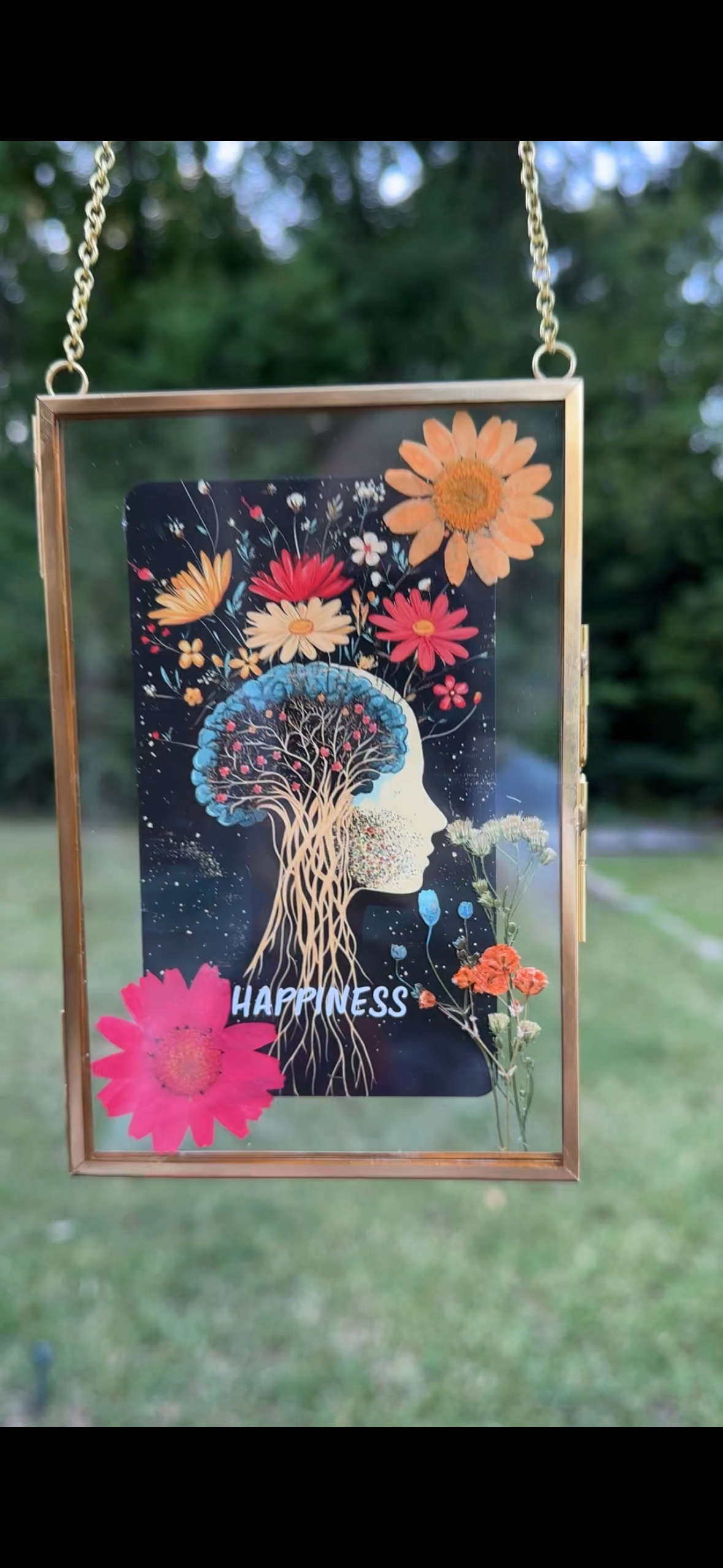 Pressed Flower Art Frame | Happiness - Image 2