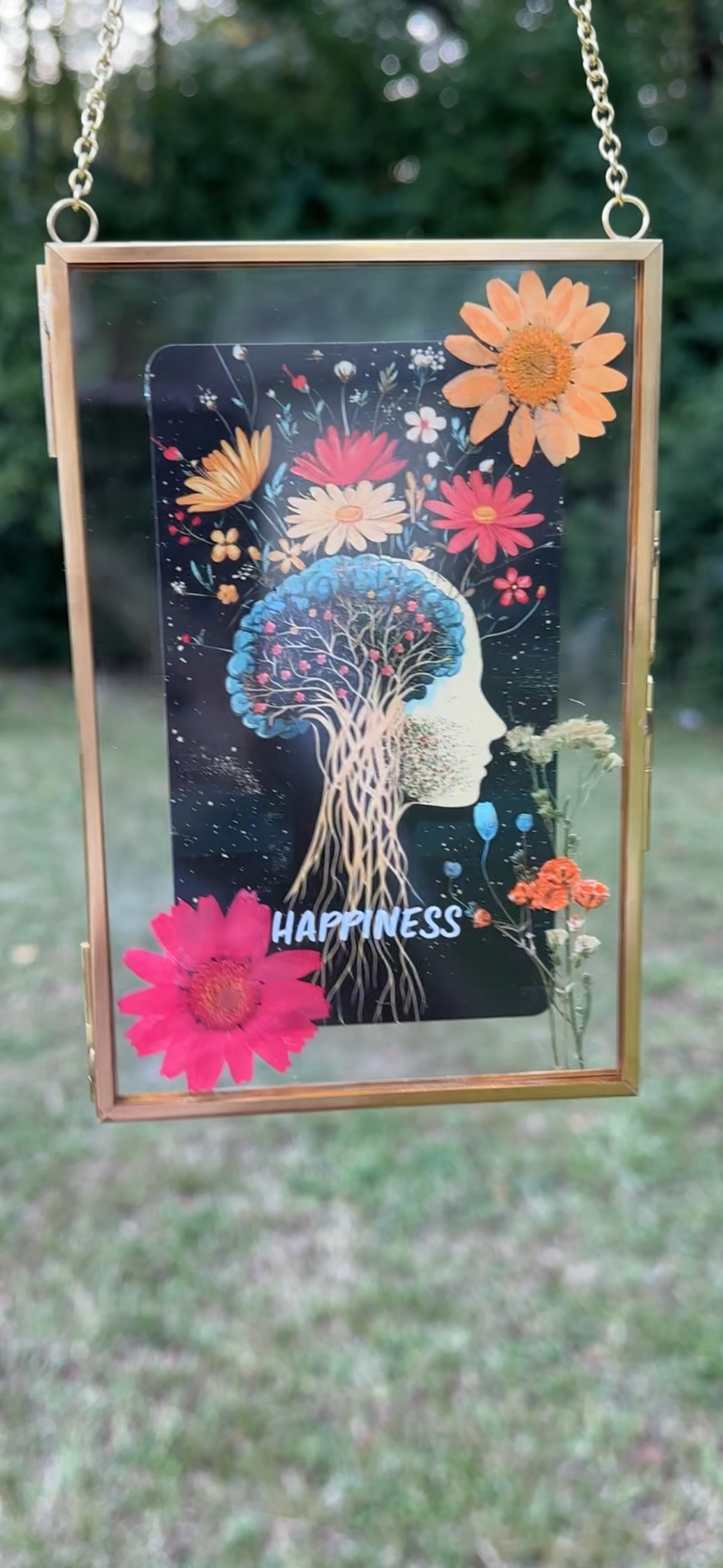 Pressed Flower Art Frame | Happiness